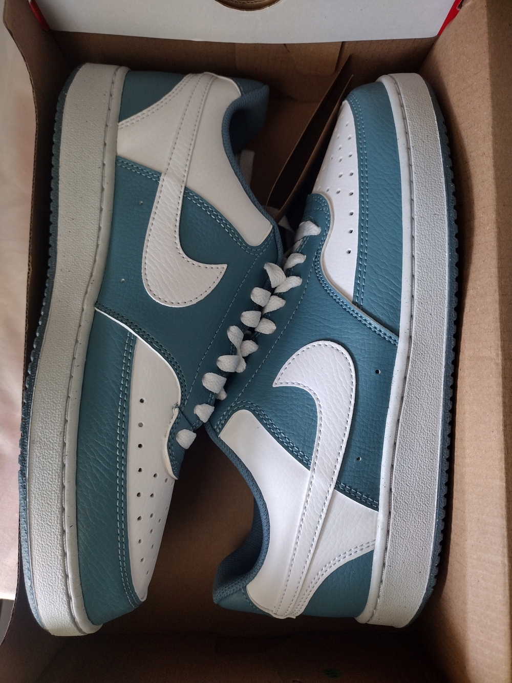 Nike Women’s Low-Top Sneakers in Teal Blue and White